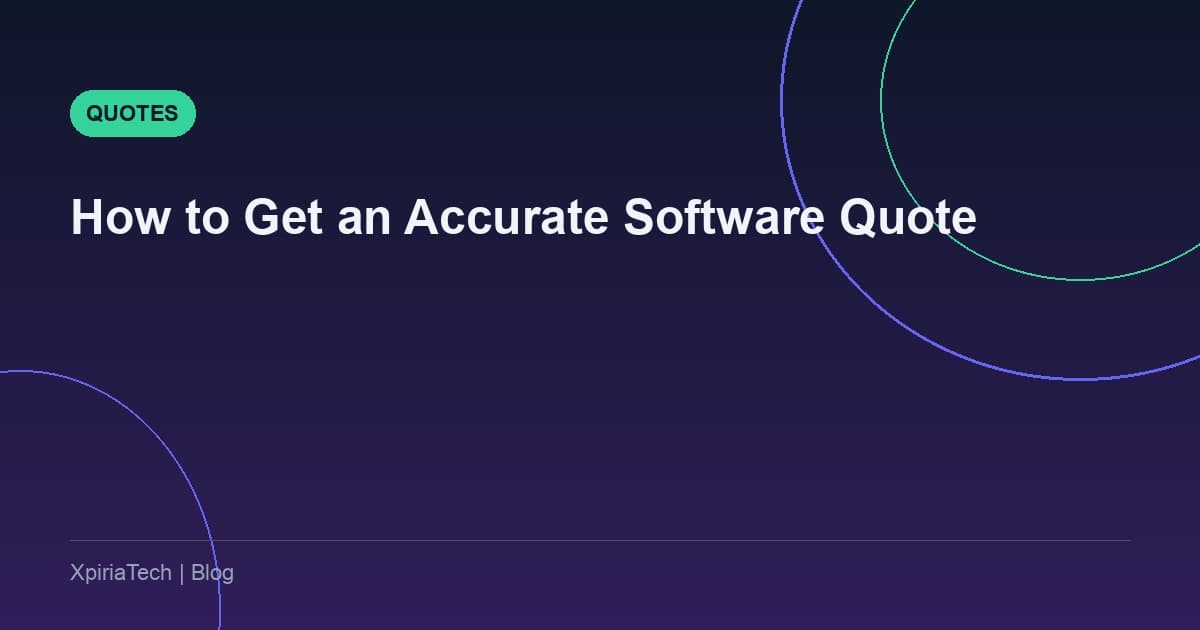 How to Get an Accurate Software Development Quote