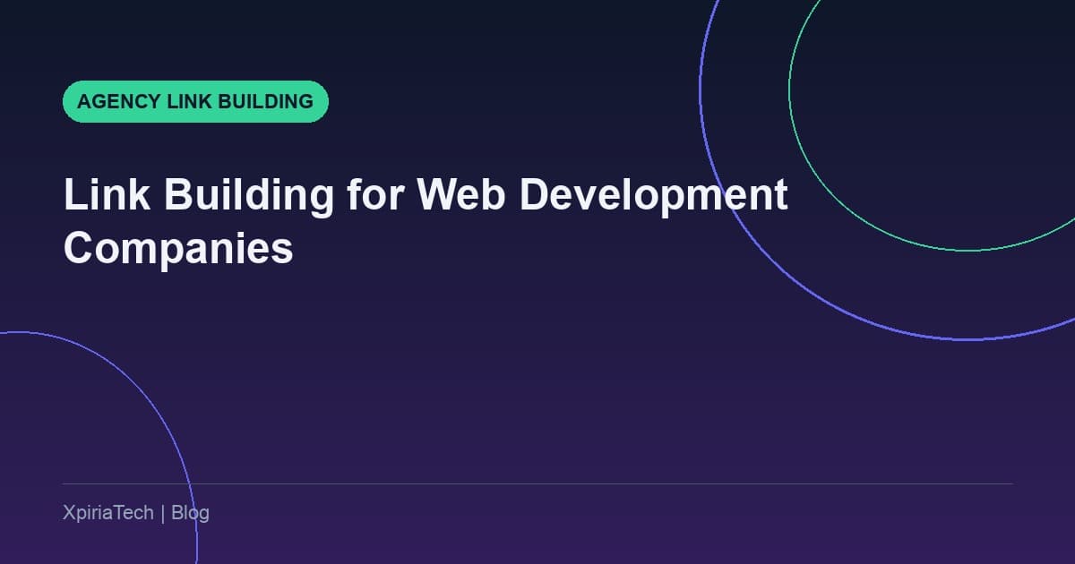 Link Building for Web Development Companies
