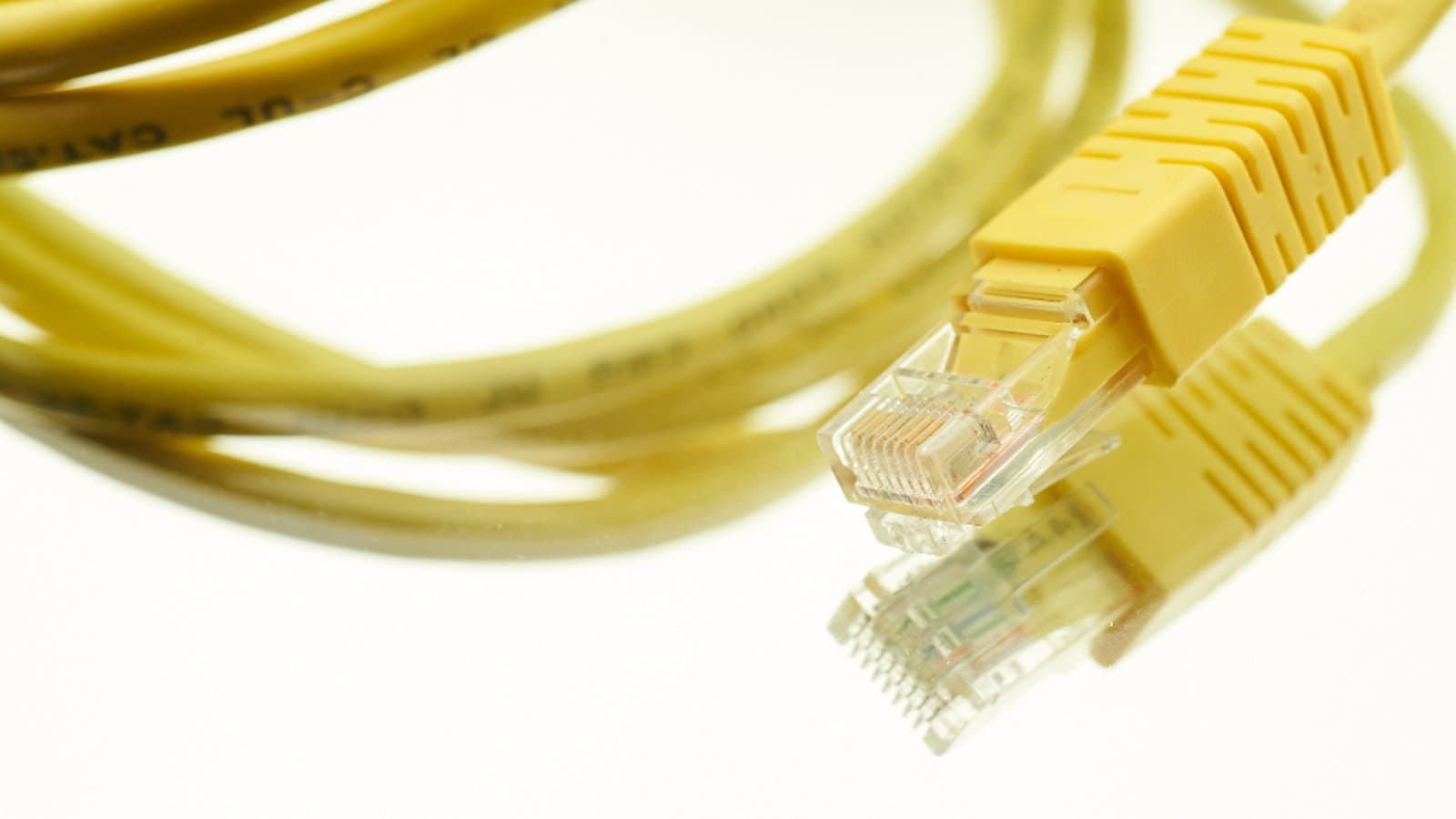 Yellow network cable