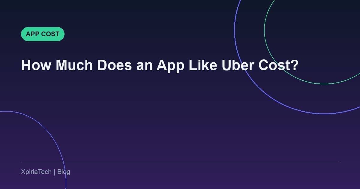 How Much Does It Cost to Build an App Like Uber?