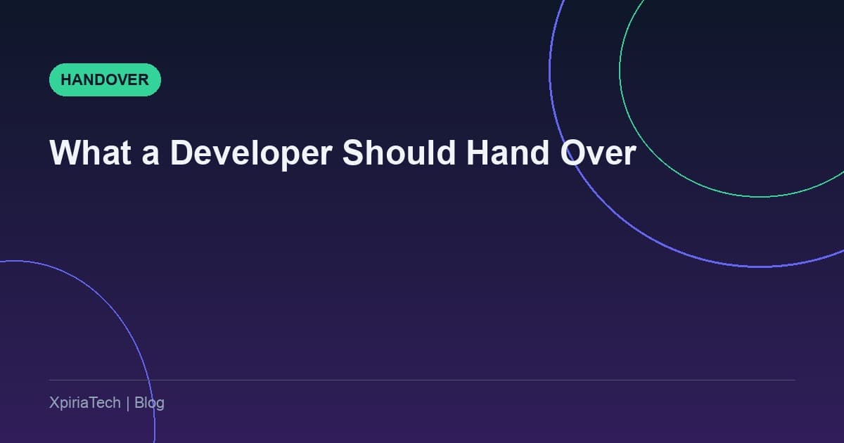 What Should a Developer Hand Over When a Website Is Finished?