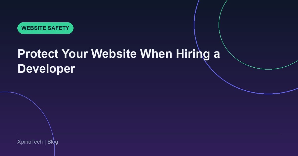 How to Protect Your Website When Hiring a Developer