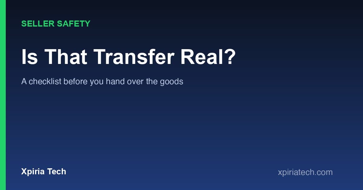 Cover graphic for the article: How to Confirm a Bank Transfer Is Real Before You Release an Order