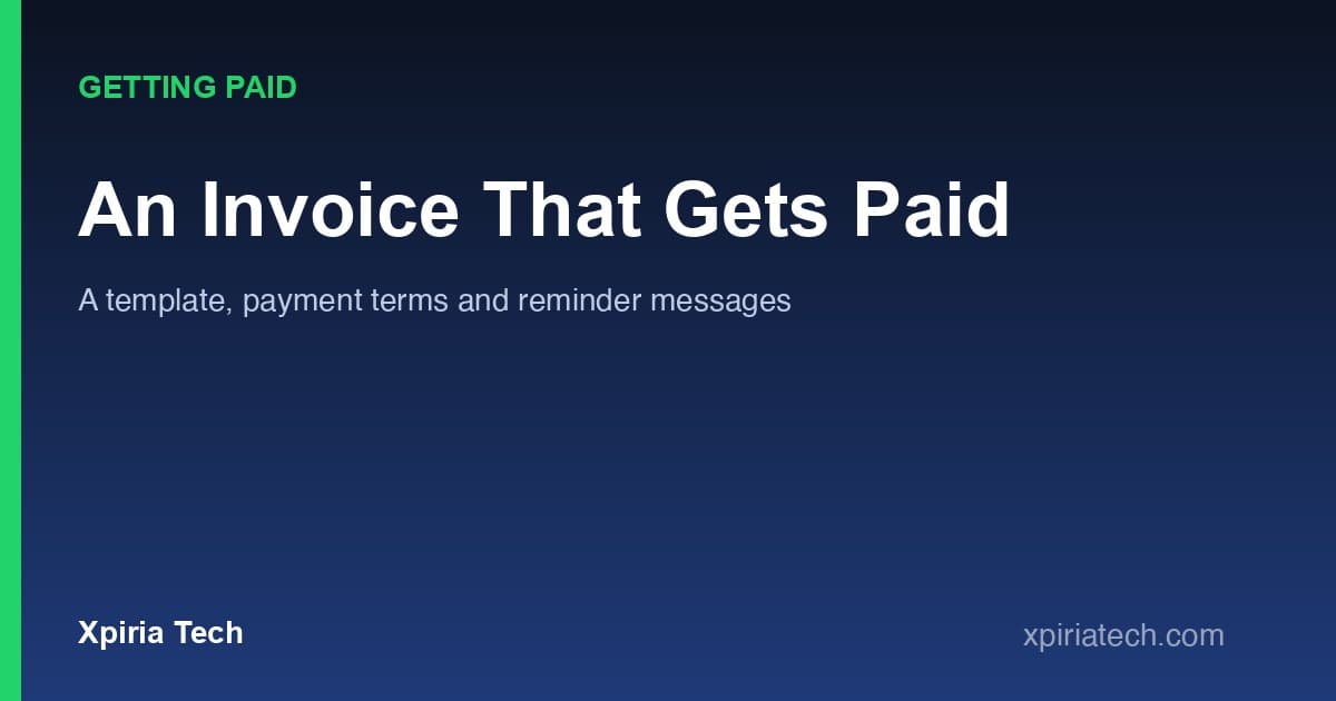 Cover graphic for the article: How to Write an Invoice That Gets Paid on Time (Free Template)