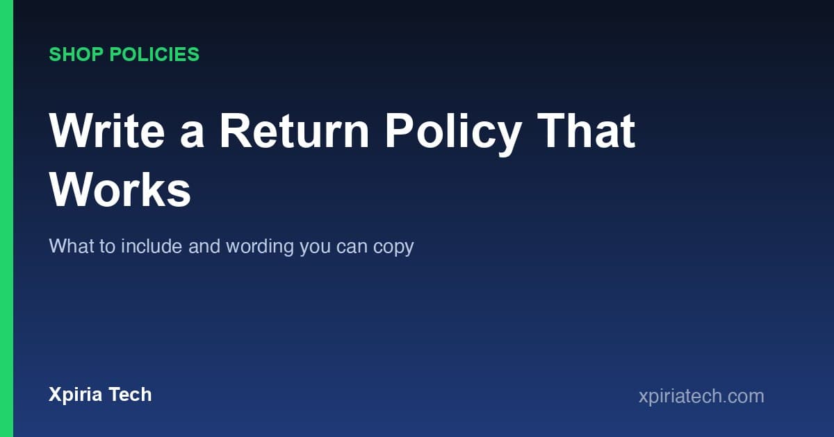 Cover graphic for the article: How to Write a Refund and Return Policy for a Small Nigerian Online Shop